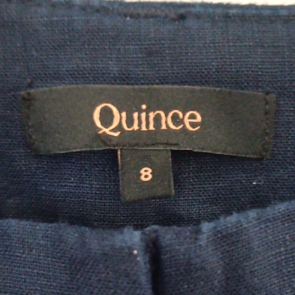 Quince European Linen Wide Leg Trousers Deep Navy - Picture 7 of 9
